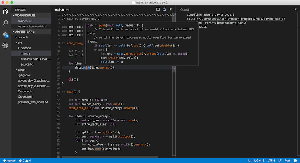 Visual Studio Code with Rust
